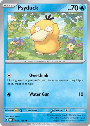 Psyduck - 054/165 - Reverse Holo Common - Scarlet & Violet 151 - Pokemon - NM/M