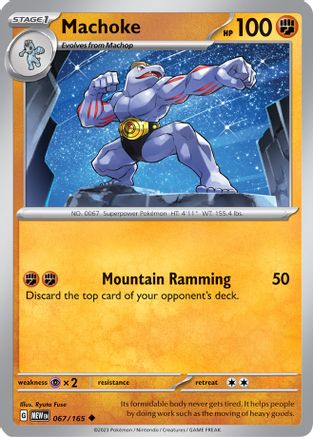 Machoke - 067/165 - Reverse Holo Uncommon - Scarlet & Violet 151 - Pokemon - NM/M