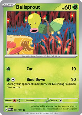 Bellsprout - 069/165 - Reverse Holo Common - Scarlet & Violet 151 - Pokemon - NM/M