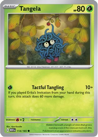 Tangela - 114/165 - Reverse Holo Common - Scarlet & Violet 151 - Pokemon - NM/M