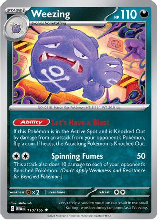 Weezing - 110/165 - Holo - Scarlet & Violet 151 - Pokemon - NM/M