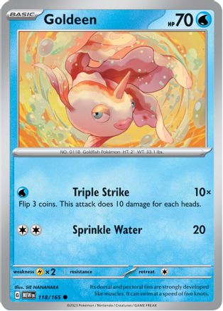 Goldeen - 118/165 - Reverse Holo Common - Scarlet & Violet 151 - Pokemon - NM/M