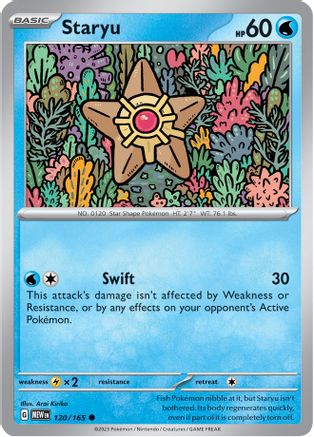 Staryu - 120/165 - Reverse Holo Common - Scarlet & Violet 151 - Pokemon - NM/M