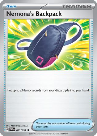 Nemona's Backpack - 083/091 - Uncommon - Paldean Fates - Pokemon - NM/M