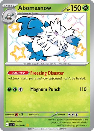 Abomasnow - 101/091 - Baby Shiny - Paldean Fates - Pokemon - NM/M