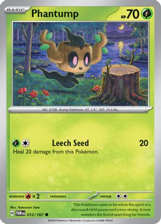 Phantump 012/167 - Reverse Holofoil SV06 Twilight Masquerade - Common