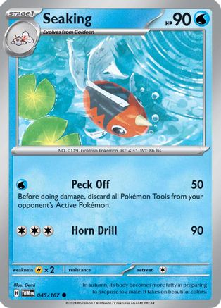 Seaking 045/167 - Reverse Holofoil SV06 Twilight Masquerade - Common