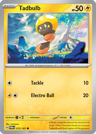 Tadbulb 073/167 - Reverse Holofoil SV06 Twilight Masquerade - Common