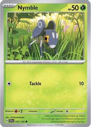 Nymble - 015/142 - Reverse Holo Common - Stellar Crown - Pokemon - NM/M