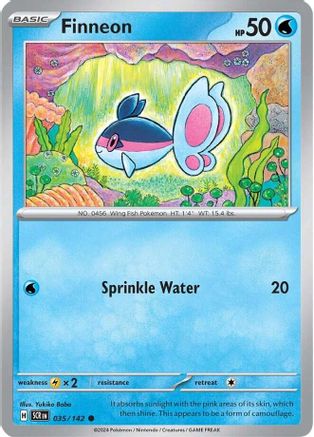 Finneon - 035/142 - Reverse Holo Common - Stellar Crown - Pokemon - NM/M