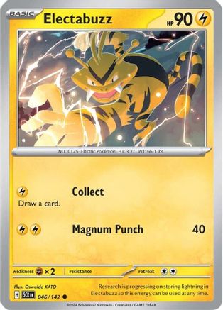 Electabuzz - 046/142 - Reverse Holo Common - Stellar Crown - Pokemon - NM/M