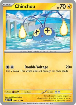 Chinchou - 048/142 - Reverse Holo Common - Stellar Crown - Pokemon - NM/M