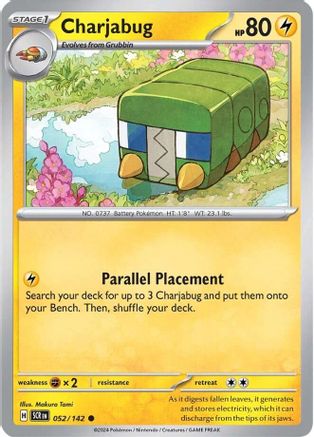Charjabug - 052/142 - Reverse Holo Common - Stellar Crown - Pokemon - NM/M