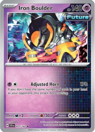 Iron Boulder - 071/142 - Reverse Holo Rare - Stellar Crown - Pokemon - NM/M