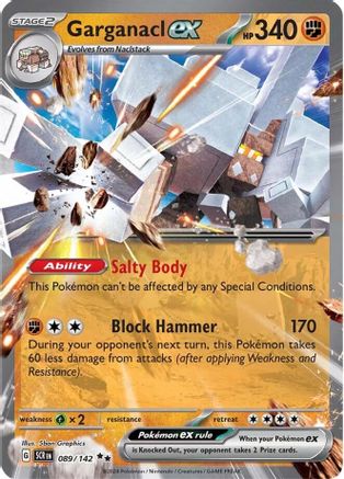 Garganacl EX - 089/142 - Double Rare - Stellar Crown - Pokemon - NM/M