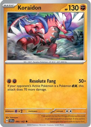 Koraidon - 090/142 - Reverse Holo Uncommon - Stellar Crown - Pokemon - NM/M