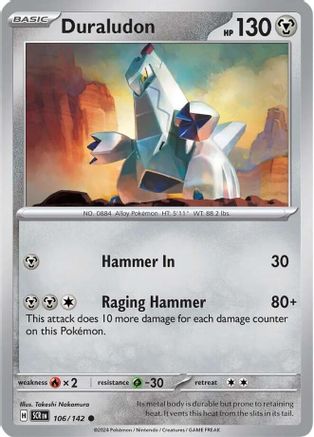 Duraludon - 106/142 - Reverse Holo Common - Stellar Crown - Pokemon - NM/M