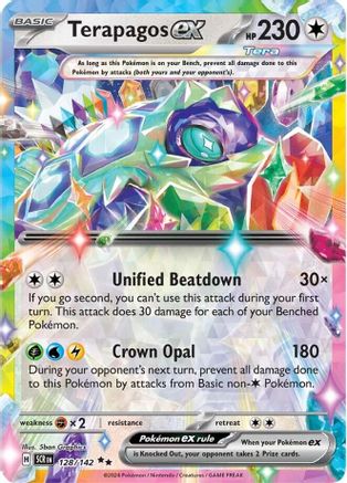 Terapagos EX - 128/142 - Double Rare - Stellar Crown - Pokemon - NM/M
