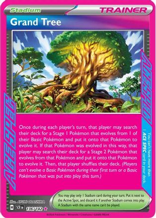 Grand Tree - 136/142 - ACE SPEC Rare - Stellar Crown - Pokemon - NM/M
