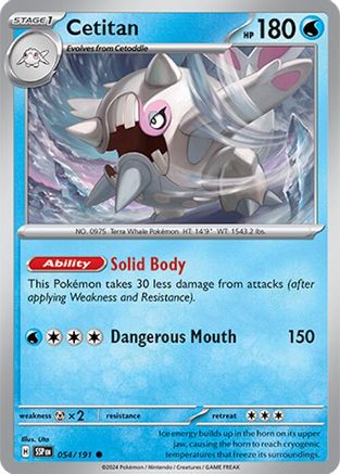 Cetitan - 054/191 - Reverse Holo Common - Surging Sparks - Pokemon - NM/M