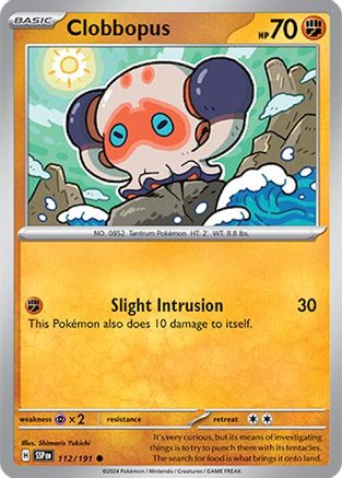 Clobbopus - 112/191 - Reverse Holo Common - Surging Sparks - Pokemon - NM/M