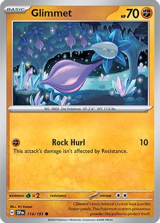 Glimmet - 114/191 - Reverse Holo Common - Surging Sparks - Pokemon - NM/M