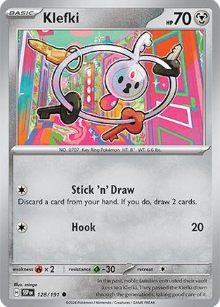 Klefki - 128/191 - Reverse Holo Common - Surging Sparks - Pokemon - NM/M