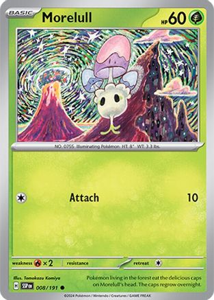 Morelull - 008/191 - Reverse Holo Common - Surging Sparks - Pokemon - NM/M