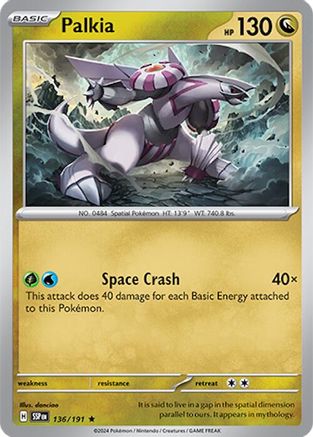 Palkia - 136/191 - Reverse Holo Rare - Surging Sparks - Pokemon - NM/M