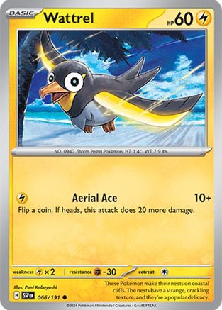 Wattrel - 066/191 - Reverse Holo Common - Surging Sparks - Pokemon - NM/M
