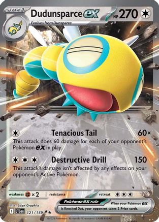 Dudunsparce ex - 121/159 - Double Rare - Journey Together - Pokemon - NM/M