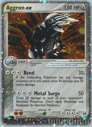 Aggron ex 095/100 - Holofoil Sandstorm - Ultra Rare