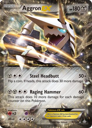 Aggron EX 093/160/160 - Holofoil XY  Primal Clash - Ultra Rare