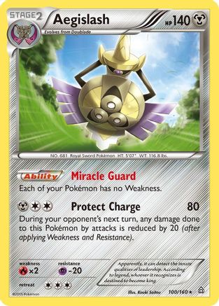 Aegislash 100/160 - Holofoil XY  Primal Clash - Holo Rare