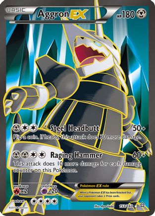 Aggron EX (153 Full Art) 153/160/160 - Holofoil XY  Primal Clash - Ultra Rare