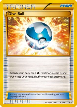 Dive Ball (161 Secret Rare) 161/160/160 - Holofoil XY  Primal Clash - Secret Rare
