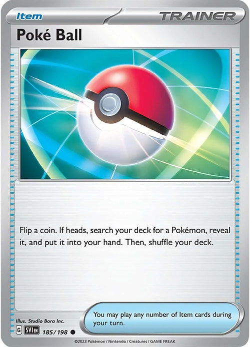 Poke Ball - 185/198 - Reverse Holo Trainer - Scarlet & Violet - Pokemon - NM/M