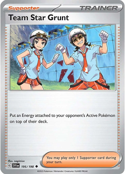 Team Star Grunt - 195/198 - Rev.Holo Trainer - Scarlet & Violet - Pokemon - NM/M