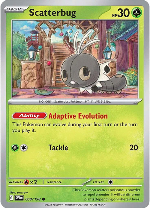 Scatterbug - 008/198 - Common - Scarlet & Violet - Pokemon - NM/M