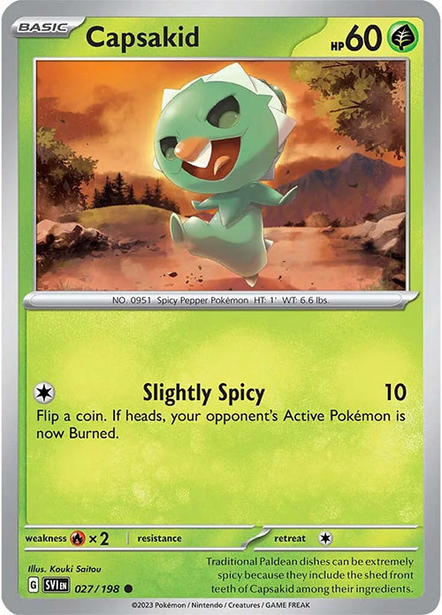 Capsakid - 027/198 - Common - Scarlet & Violet - Pokemon - NM/M