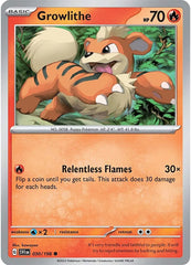 Growlithe - 030/198 - Reverse Holo Common - Scarlet & Violet - Pokemon - NM/M