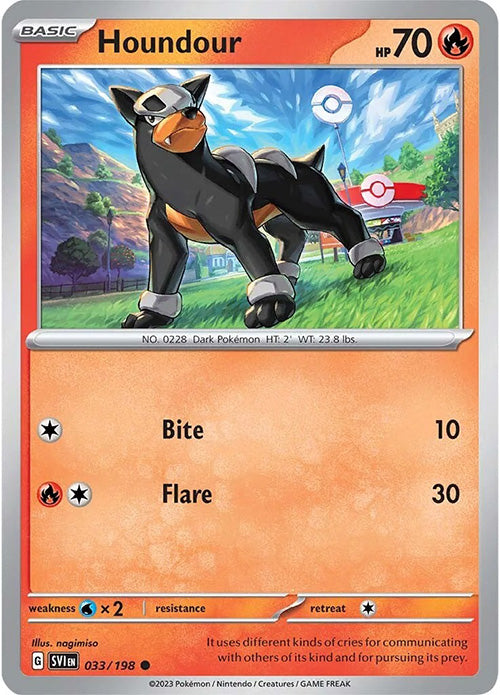 Houndour - 033/198 - Common - Scarlet & Violet - Pokemon - NM/M