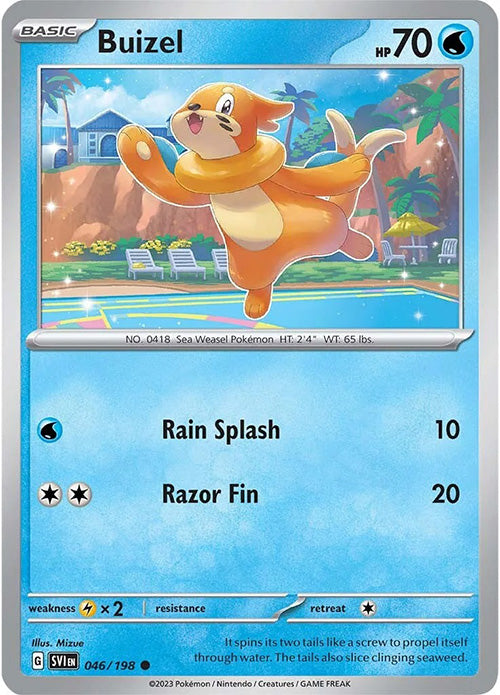 Buizel - 046/198 - Common - Scarlet & Violet - Pokemon - NM/M