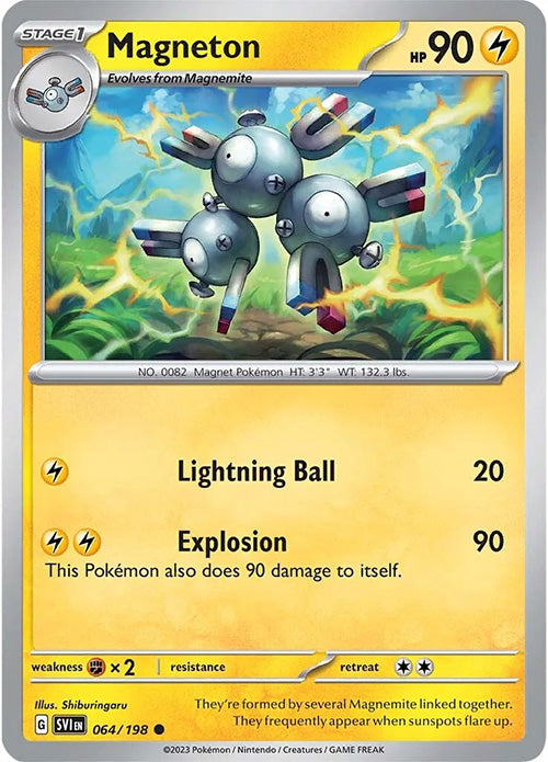 Magneton - 064/198 - Reverse Holo Common - Scarlet & Violet - Pokemon - NM/M