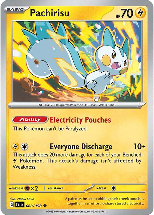 Pachirisu - 068/198 - Uncommon - Scarlet & Violet - Pokemon - NM/M