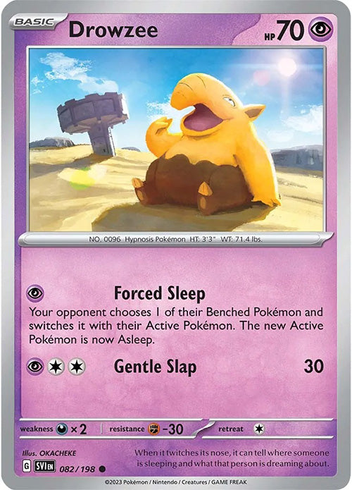 Drowzee - 082/198 - Reverse Holo Common - Scarlet & Violet - Pokemon - NM/M