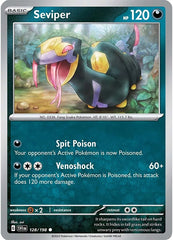 Seviper - 128/198 - Reverse Holo Common - Scarlet & Violet - Pokemon - NM/M